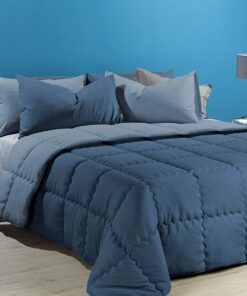 Trapunta microfibra tinta unita CALEFFI Modern avio