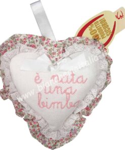 CUORE NASCITA ROSA 6m98057 larghezza cm.21-0