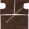 Tappeto bagno SIRIO set 3 pezzi marrone