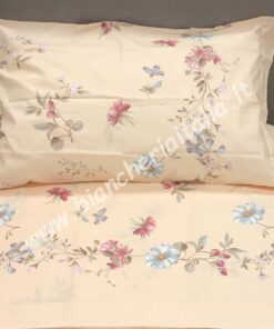 Lenzuolo FLORAL piazza mezzo pesca caleffi (sopralenzuolo 190x280+sotto 130x200 c/angoli+1 federa)-27485