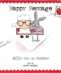 Federa copriguanciale Happy People YOU + ME -confezione busta regalo-29896