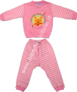 Pigiama bimbo invernale Baby Pooh miele ROSA-0