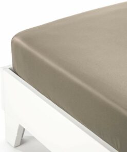 Sotto lenzuolo RASO TINTA UNITA con angolo tortora