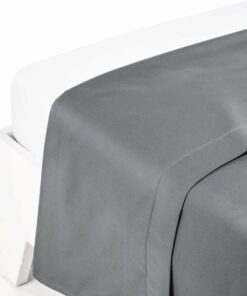 Sopra lenzuolo RASO TINTA UNITA cm.260x290 con orlo GRIGIO