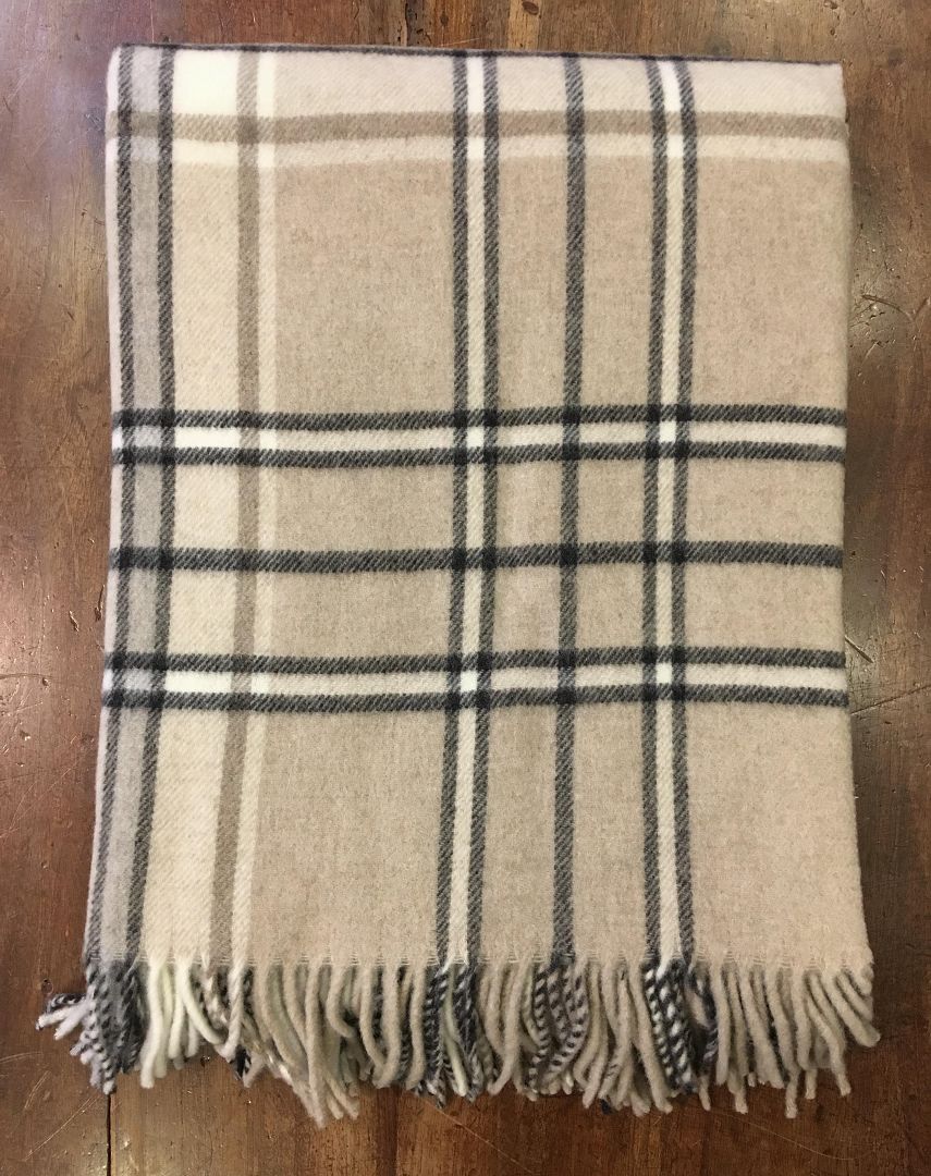 Plaid in lana Kilt Somma cm.130x170 con frange