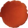 Cuscino arredo rotondo velluto ARANCIO