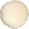 Cuscino arredo rotondo velluto PANNA