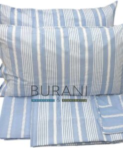 copripiumino Bossi tinto filo 8395 Martin azzurro - completo letto