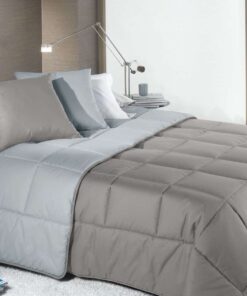trapunta invernale cotone bicolor grigio caleffi