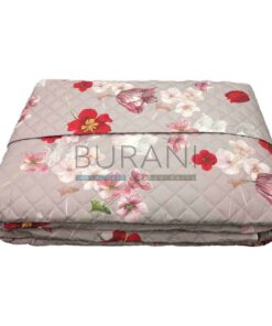 Copriletto trapuntato matrimoniale Svad Dondi Tulipani rossi