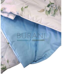 Copriletto trapuntato matrimoniale Bossi greta 8407 azzurro percalle