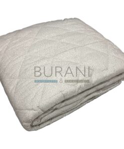 Copriletto trapuntato occhio pernice beige - Tessuto microfibra