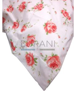 federa percalle fiori corallo