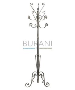 Appendiabito ferro battuto nero anticato argento