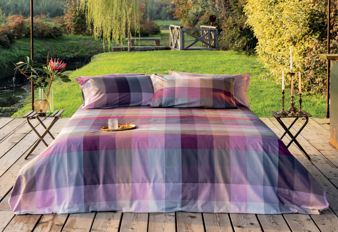 Lenzuola tinto filo 7388 Geranium Bossi