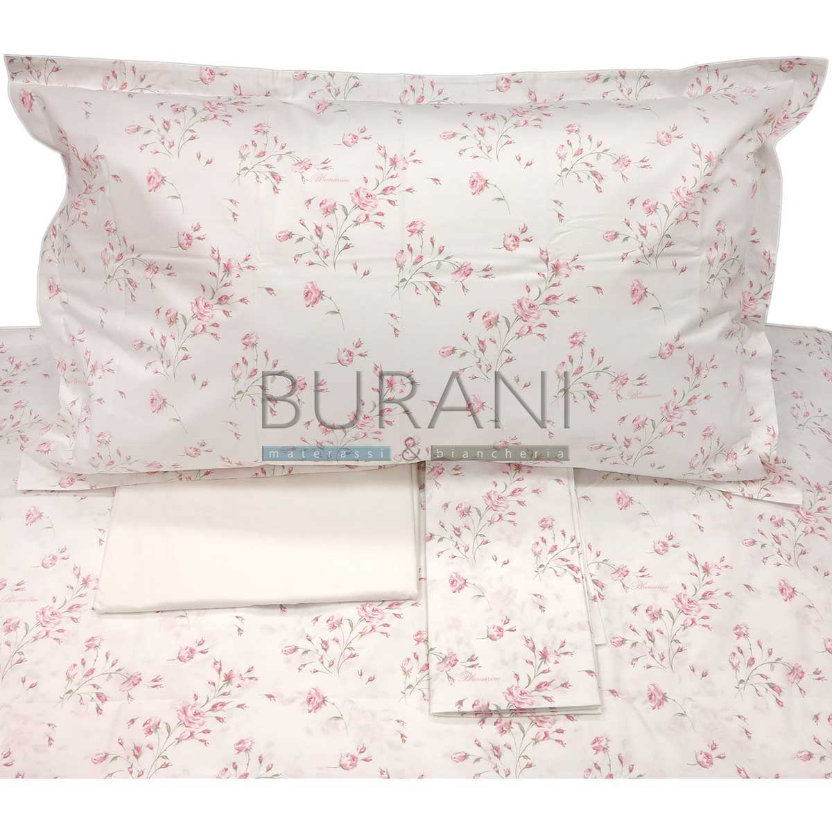 Lenzuolo matrimoniale Blumarine Lillibet rosa – Tessuto Percalle di cotone