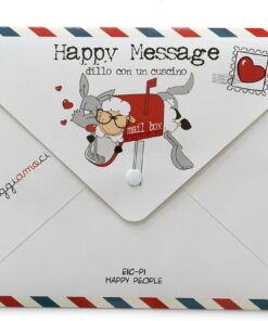 Alternative view of Federa Happy People "Il buongiorno si vede dal sorriso" - Tessuto percalle cotone