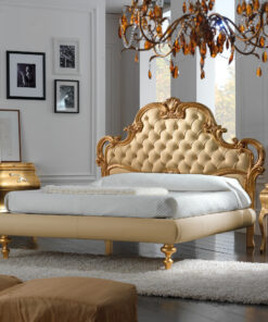 Alternative view of Letto matrimoniale Panarea foglia oro