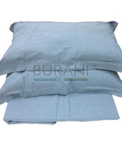 Copripiumino tinto filo in percalle Urban blu