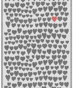 strofinaccio svizzero cuori grigio 7448