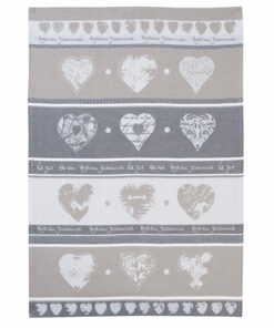 strofinaccio svizzero cuori grigio 7448