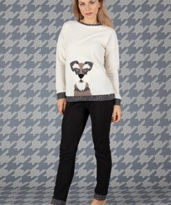 Pigiama donna invernale 6M94815 morbido e caldo Mariplayd -Taglia L - XL