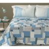 Copriletto trapuntato Caleffi Atlantic blu