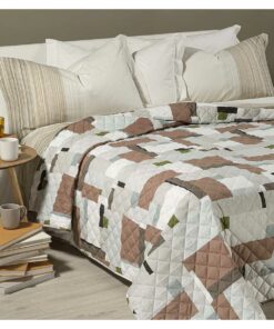 Copriletto trapuntato Caleffi Atlantic naturale