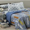 Copriletto trapuntato Caleffi Denim blu