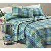 Copriletto trapuntato Caleffi Tex bluette