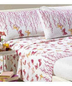 lenzuolo cotone kimberly corallo