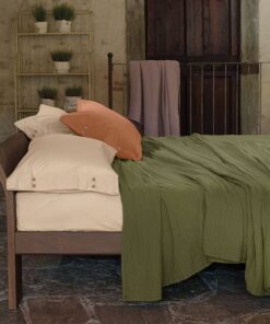 Copriletto estivo matrimoniale Onda Naturae Gabel sottobosco