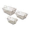 Cestino in filo di metallo con manici