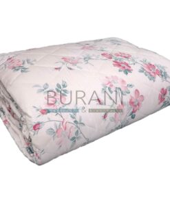 Copriletto trapuntato matrimoniale Bellora percalle Beth rosa stampa fiori