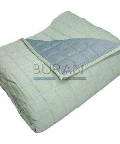 Copriletto trapuntato Bossi 7511 verde - DOUBLE FACE