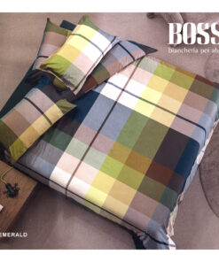 Copripiumino Bossi 7427 Emerald tinto filo