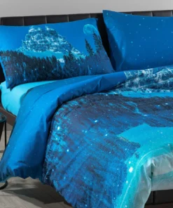 Copripiumino matrimoniale Snow the blue night