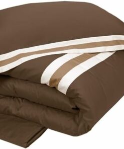 Copripiumino matrimoniale raso caffe Fazzini Sentieri 40