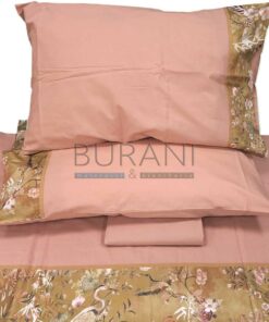 Lenzuolo flanella matrimoniale Fazzini Giardini d'oriente rosa