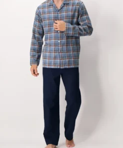 Pigiama uomo flanella invernale Perofil aperto VPRT92984