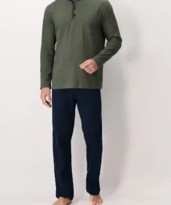 Pigiama uomo serafino interlock Perofil VPRT92979 verde_3