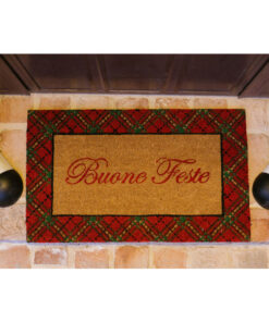 Zerbino esterno in cocco Buone Feste cm.45x75