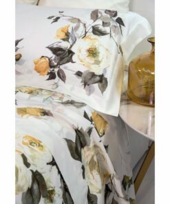 Lenzuolo copriletto matrimoniale Blumarine Adele giallo