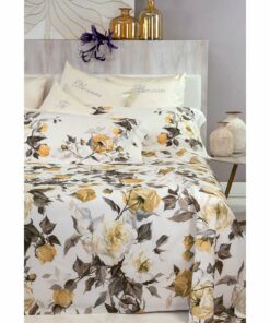 Lenzuolo copriletto matrimoniale Blumarine Adele giallo