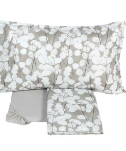 Lenzuolo copriletto percalle Fazzini Lunaria tortora 0