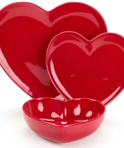 Piatto Cuore rosso servizio da 1 posto.2