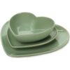 Set piatti Cuore verde servizio da 1 posto