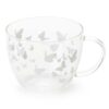 Tazza borosilicato farfalle - 2 pezzi cm.10x7.5 - 350 ml