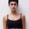 Top bralette Chantelle spallina stretta nero