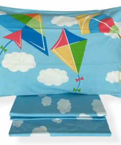 Lenzuolo cameretta bambino Caleffi Aquiloni azzurro